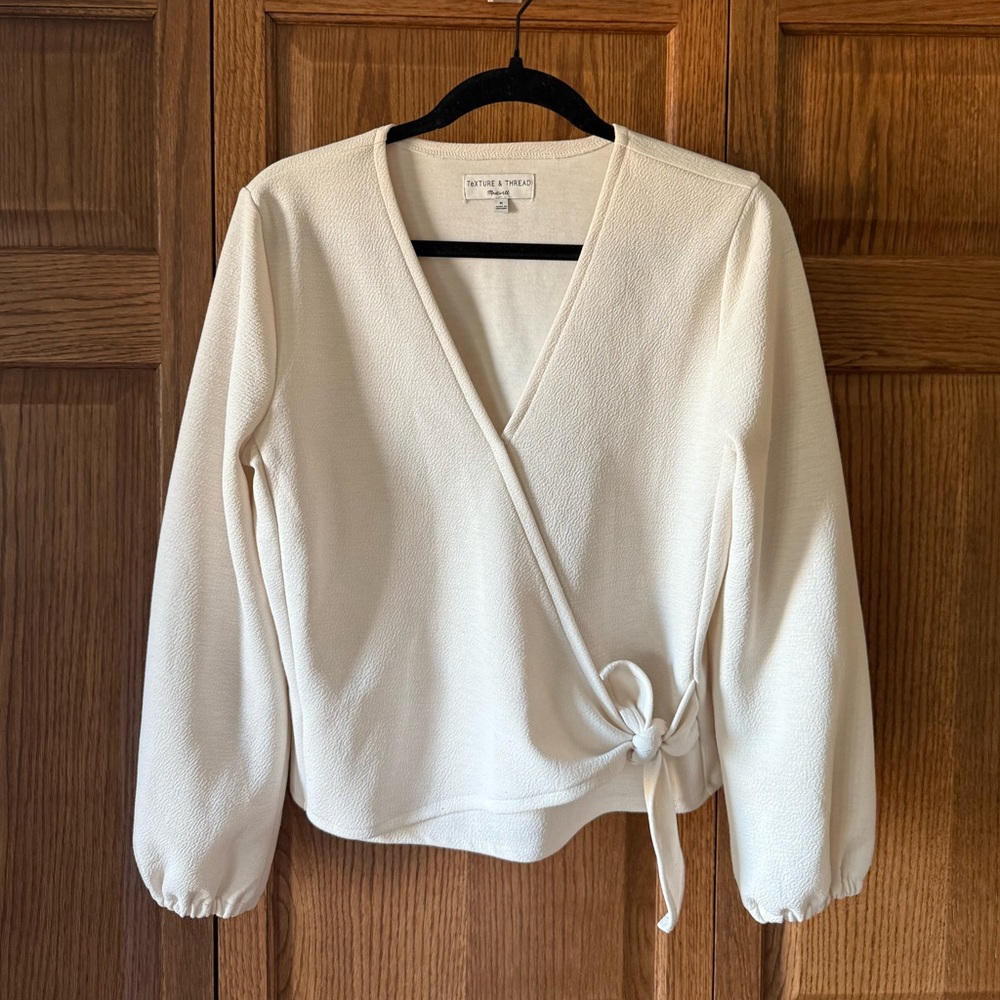 Madewell Textured Wrap Long Sleeve